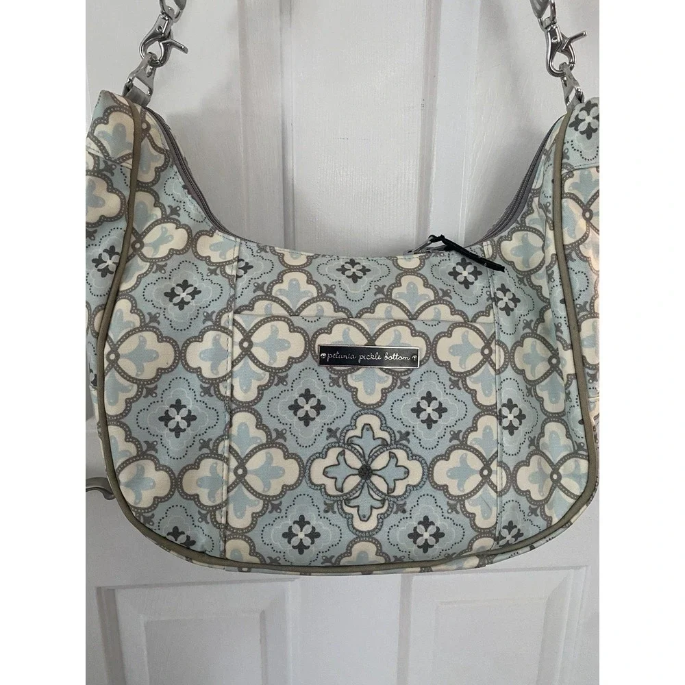 PETUNIA PICKLE BOTTOM Touring Tote Classically Crete Diaper Bag Pad Small Bag